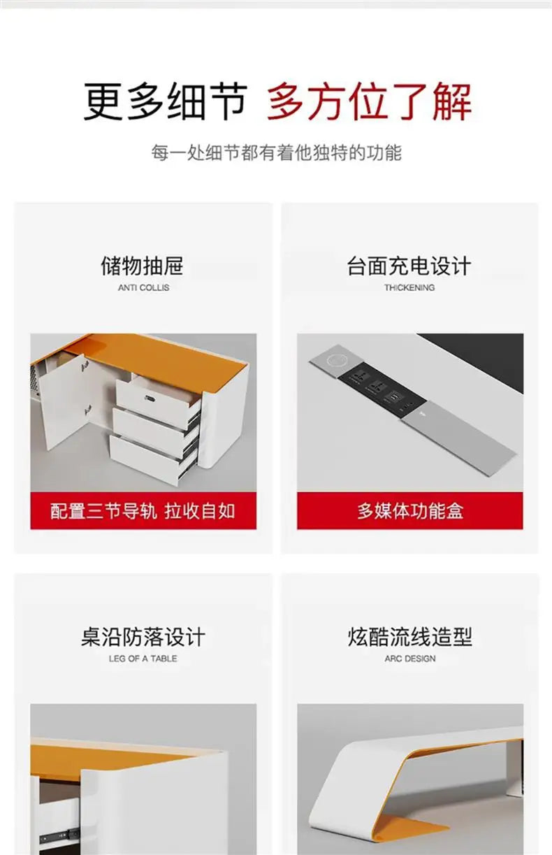 Specially Irregular Office Desk Shaped Useful Leadership Function Offcie Desk Art Support Office Furniture Der Schreibtisch XYOD