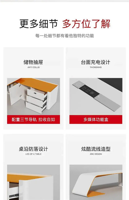 Specially Irregular Office Desk Shaped Useful Leadership Function Offcie Desk Art Support Office Furniture Der Schreibtisch XYOD
