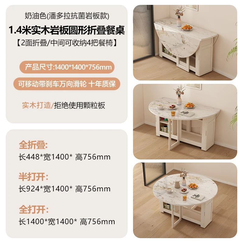 Waterproof Chair Dining Table Breakfast Modern Chair Side Dining Table Space Savers Round Set Sala Da Pranzo Home Furnitures