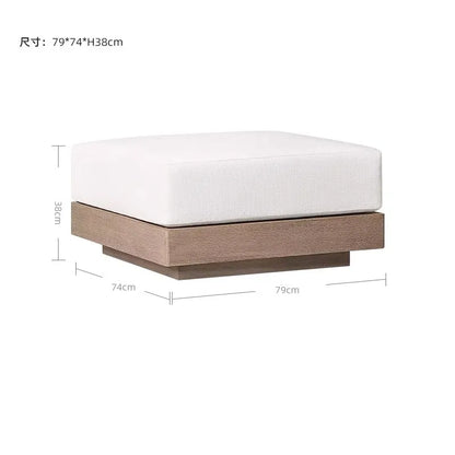 Luxury Modern Teak Furniture Patio Garden High Quality Outdoor Teak Wood U Shaped Sectional Sofa Set