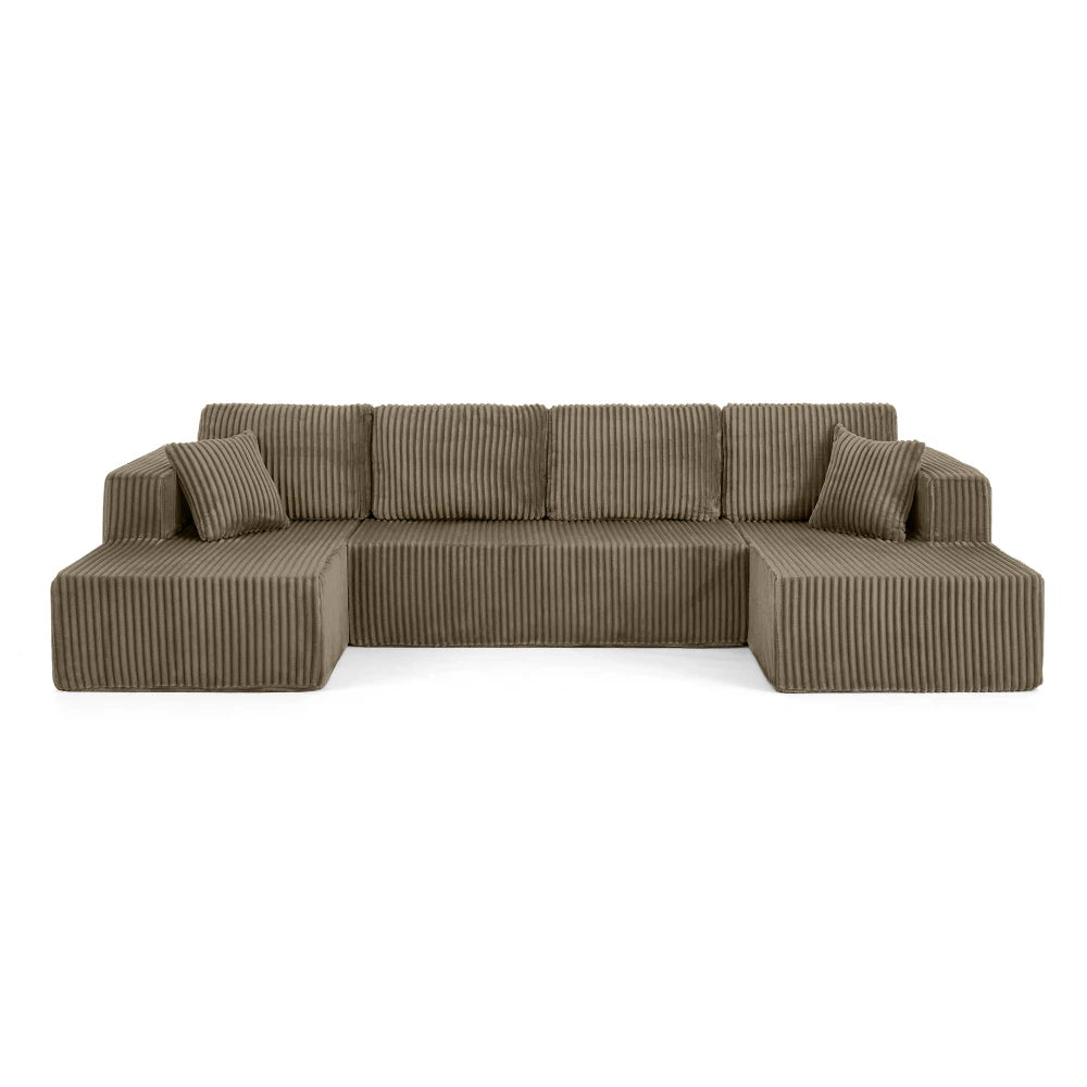 Combination compression segmented sofa corduroy sofa, living room and bedroom sofa