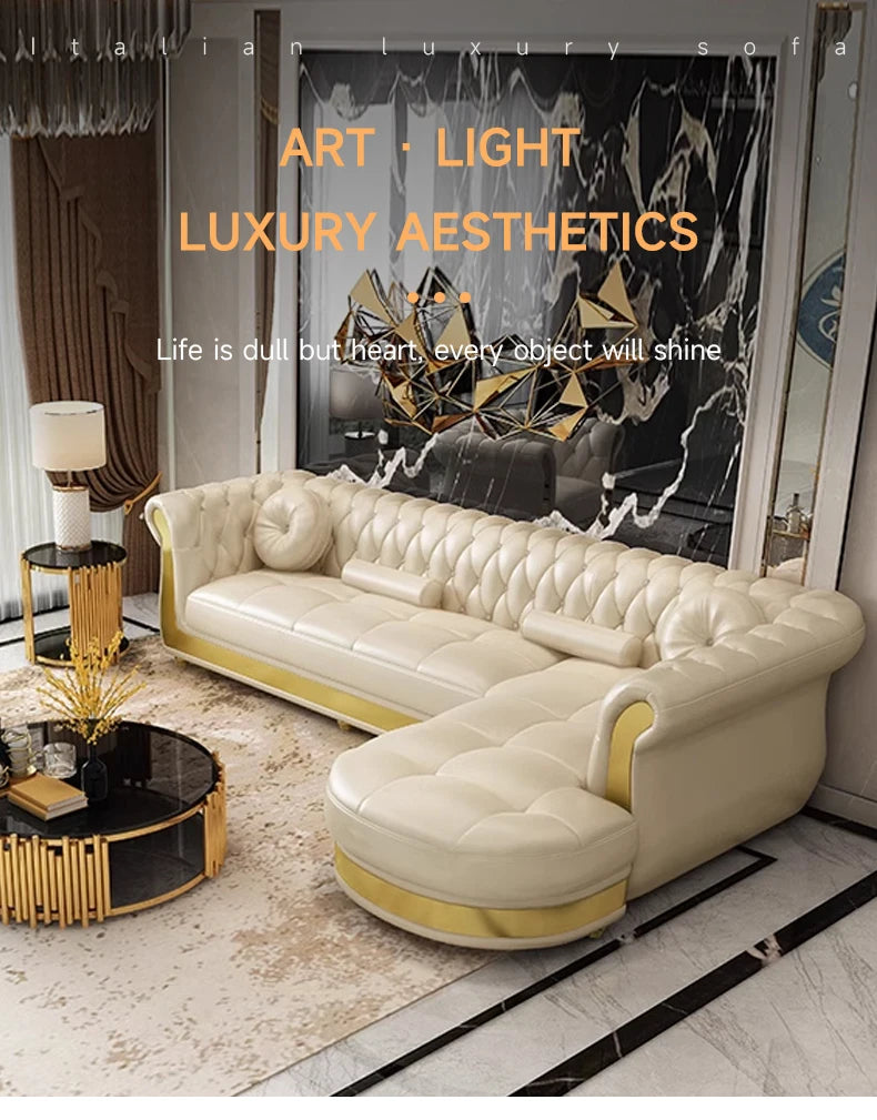 Luxury Chesterfield Sofa Home Office Hotel Living Room Furniture Modern Leather Sofa Set Подставка Под Ноги Офисная Divano