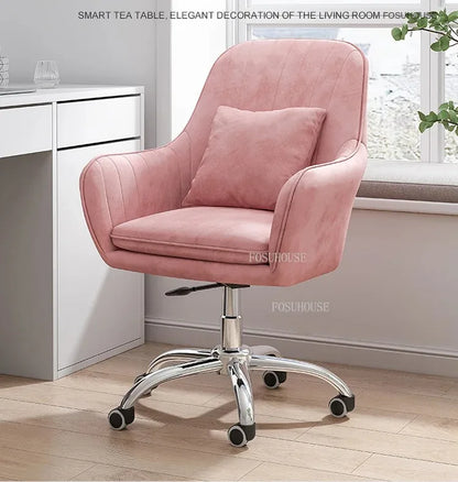 Modern Backrest Computer Chair Nordic Home Office Chairs Lift Swivel Armchair Soft Cushion Game Chair Creative Office Furniture