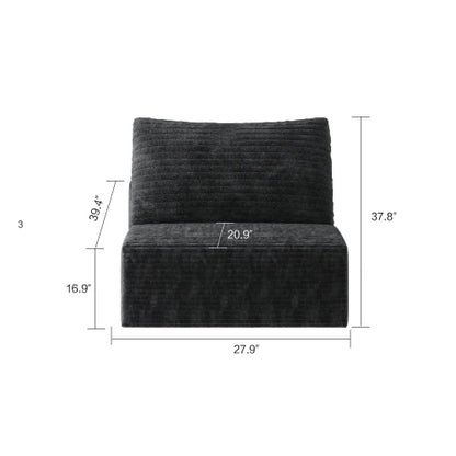 Cloud-style sectional sofa, with corduroy cover, fluffy memory foam cushions, easily assembled, modular recliner, large sofa set