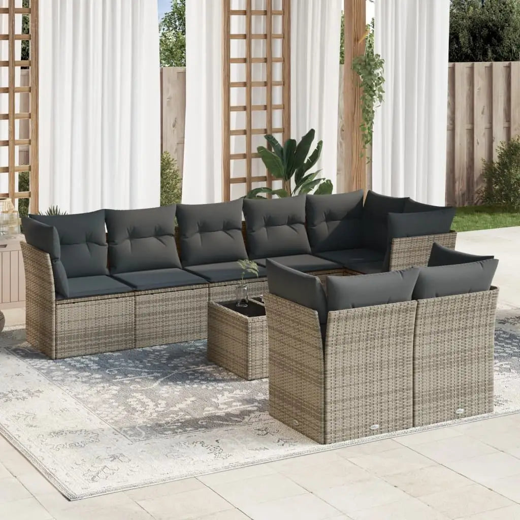 Dark Grey Garden Sofa Set