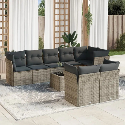 Dark Grey Garden Sofa Set
