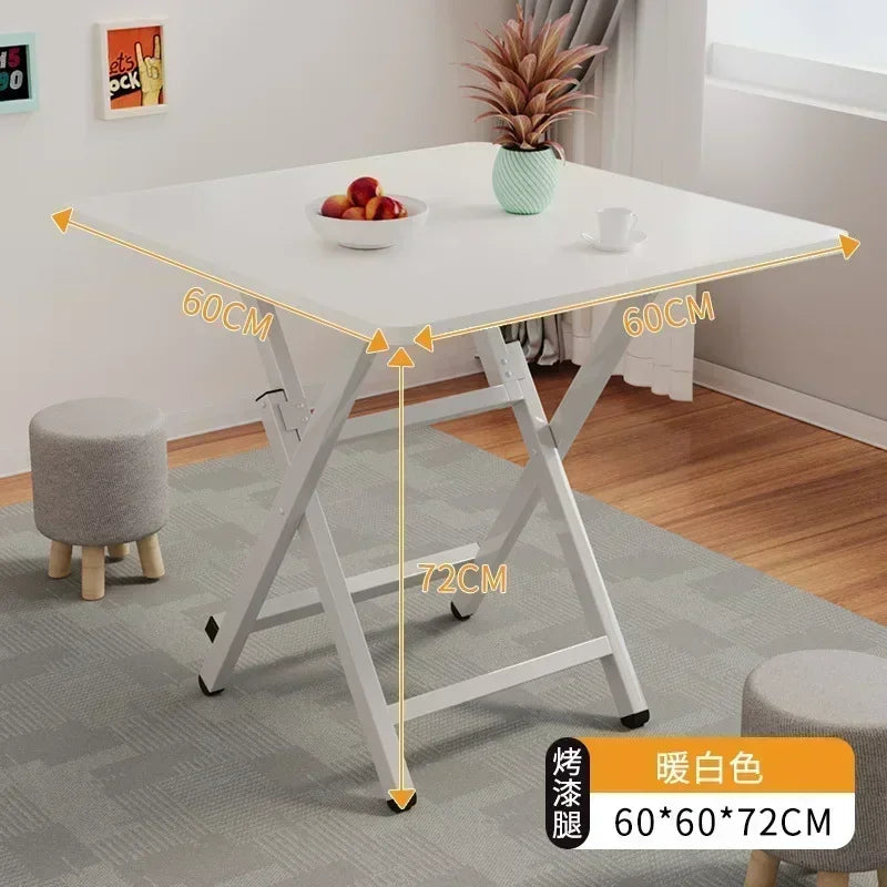 2025 New Folding Table,Indoor Outdoor Heavy Duty Portable Folding Square Woodiness Dining Table ,for Picnic, Party, Camping