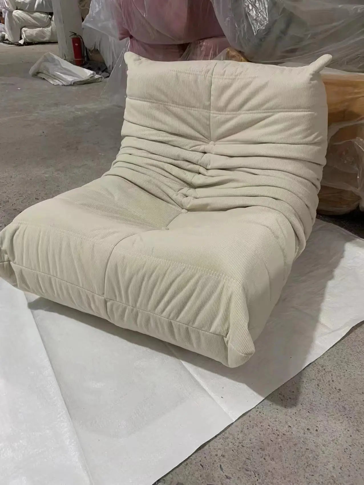 Lazy sofa, togo caterpillar sofa, light luxury, simple Internet celebrity creative chair, suede freehand space recliner