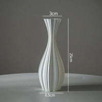 Modern Style Vase Room Decoration Plastic Flower Vase Wihte Black Flower Bottle Aesthetic Floral Arrangement Display Vase