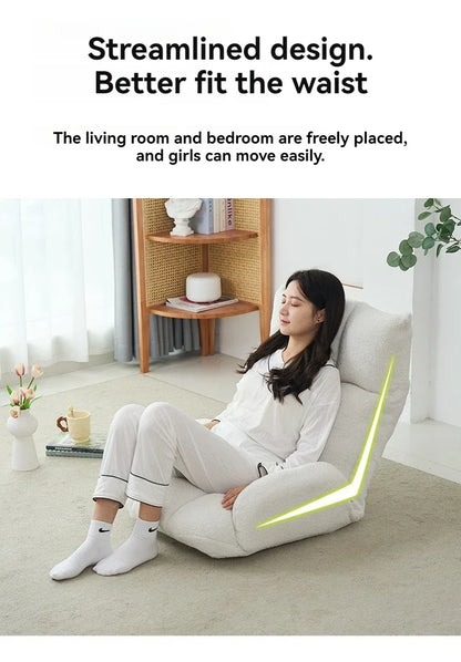 Cloud roll folding lazy sofa tatami backrest bay window lounge chair living room bedroom balcony floor internet famous sofa