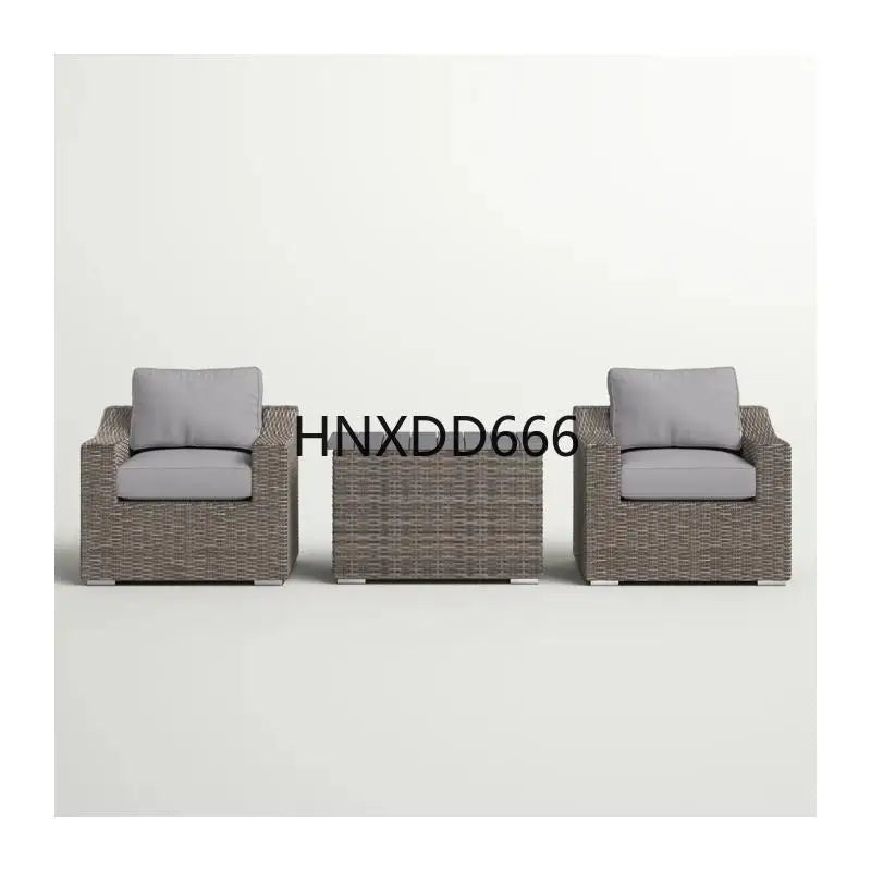 Cozy 2-Person Rattan Wicker Seating Group with Plush Cushions for Outdoor Gatherings - Fully Assembled Patio Furniture Set