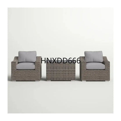 Cozy 2-Person Rattan Wicker Seating Group with Plush Cushions for Outdoor Gatherings - Fully Assembled Patio Furniture Set