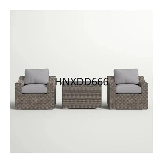 Cozy 2-Person Rattan Wicker Seating Group with Plush Cushions for Outdoor Gatherings - Fully Assembled Patio Furniture Set