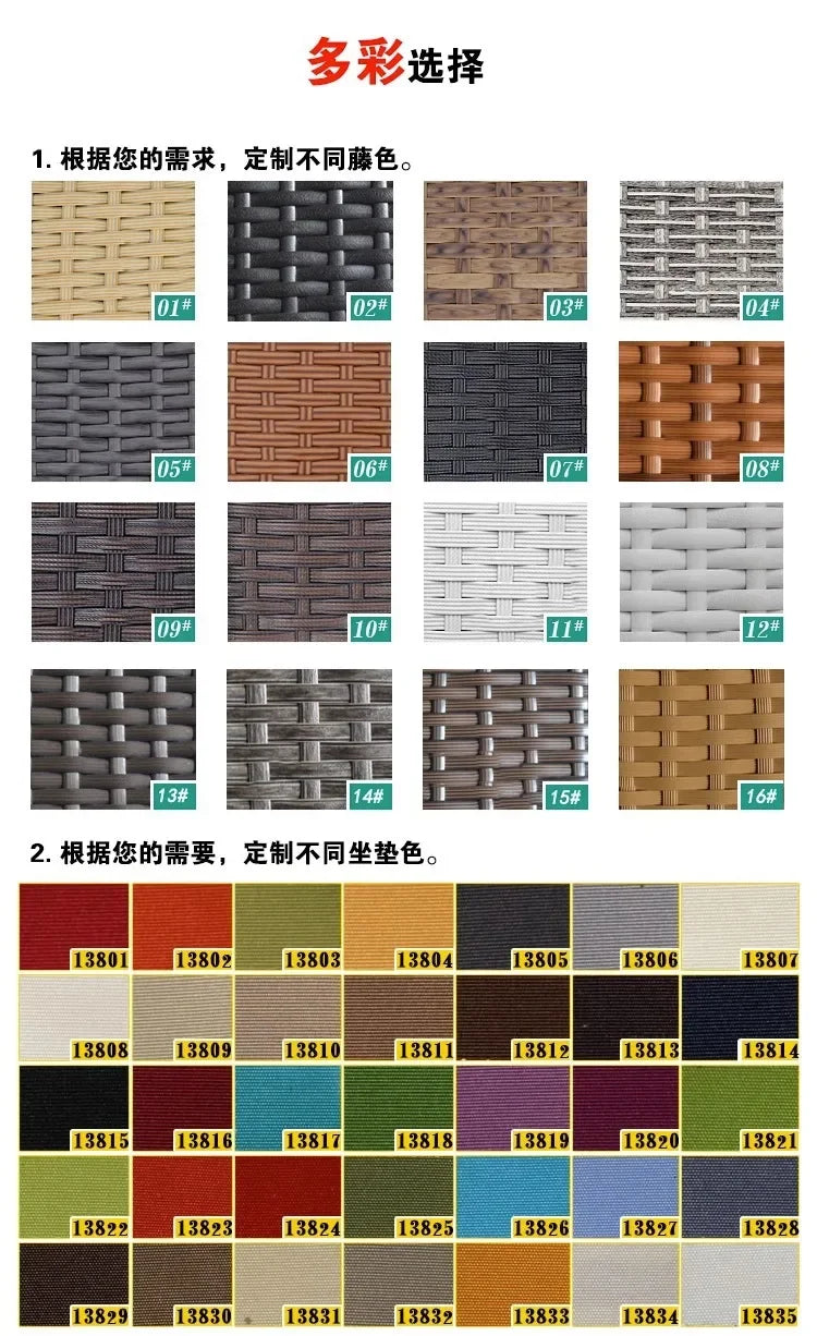 Outdoor rattan round sofa villa terrace courtyard rattan art hotel leisure area reception rattan sofa waterproof combination