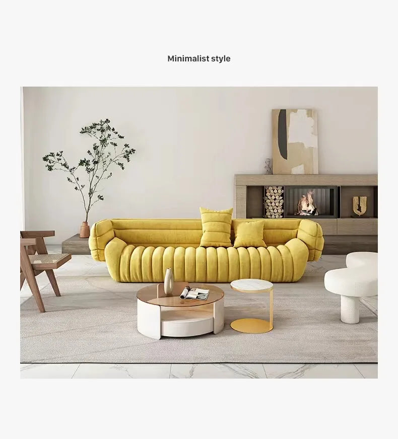 Simple modern creative banana boat sofa designer Nordic small apartment light luxury sofa
