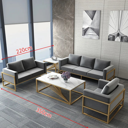 Lobby Sofa Chair Leisure Rest Area Meeting Reception Booth Sofa Table and Chair