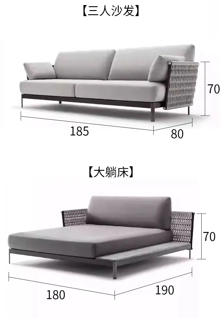 Advanced Luxury Outdoor Sofas Simplicity Creative New Style Garden Sofas Villa Party Accent Furniture Arredo Giardino Lshysf