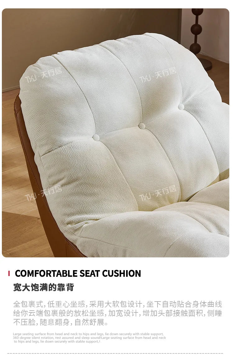 Medieval style rotating nest chair single sofa chair living room balcony home light luxury leisure