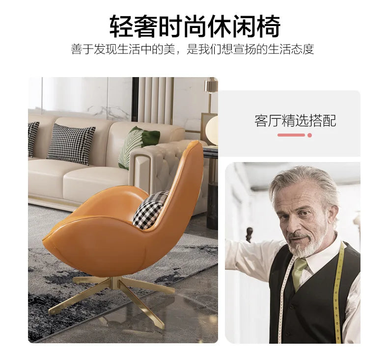 Hong Kong-style light luxury leather s ofa high-end leather sofa villa large apartment corner sofa combination so fa