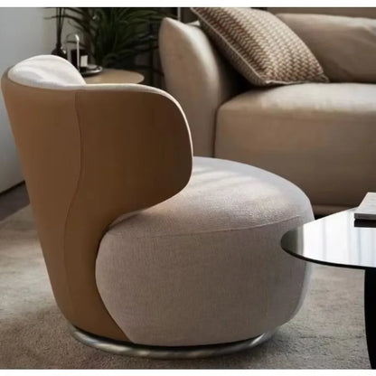 Modern Single Swivel Sofa Chair for Living Room Light Luxury Creative Leisure Minimalist Reception Negotiation Chair for Balcony