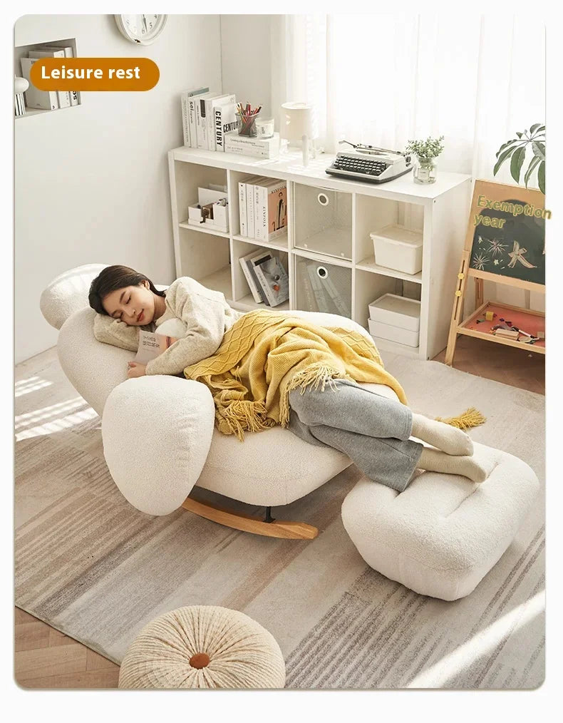 Modern Ergonomic White Chairs Minimalist Living Room Recliner Lounge Chairs Floor Bedroom Articulos Para El Hogar Home Decor