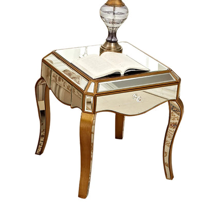 SG mirror glass coffee table sofa small table mini side table simple