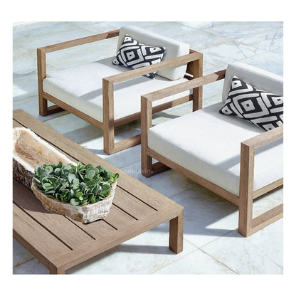 New Arrive Outdoor Wooden Teak Garden Set Daybed Chaise Lounge Furniture Teak Canopy Modern Solid Wood