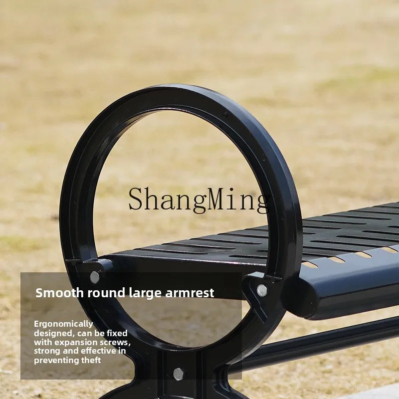 CL  outdoor all-steel park chair courtyard double bench square leisure cast iron cast aluminum seat