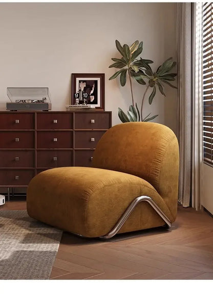 Medieval Chaise Lounge Single Sofa Chair Leisure Chair with Backrest for Living Room Hotel Homestay Reception Area Modern Home