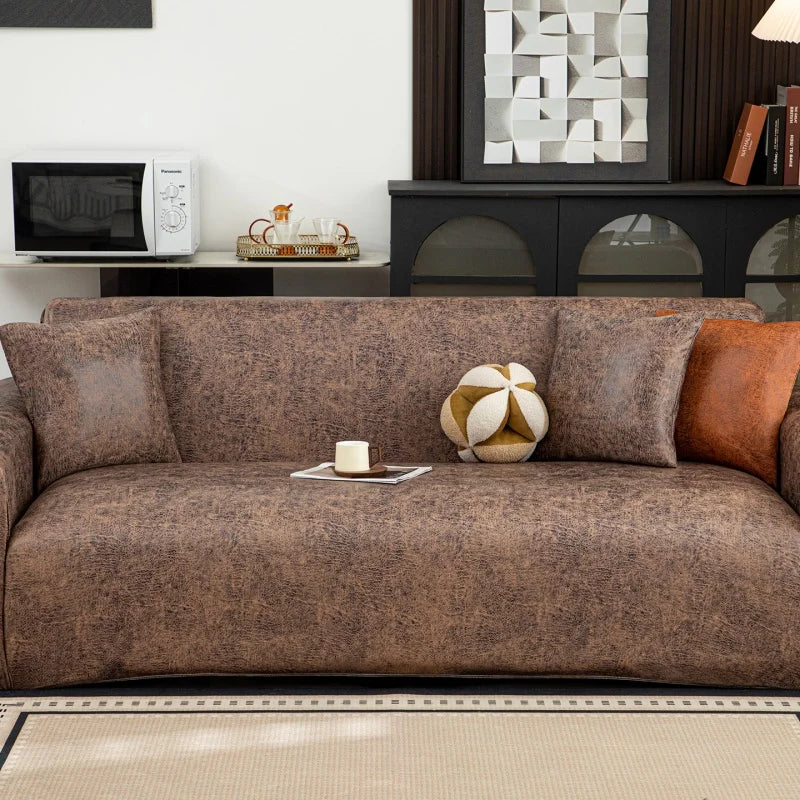 Adjustable Waterproof Elastic Sofa Cover Armchair Protector Corner L Shape Stretch Slipcovers Couch Covers 1/2/3/4/5 Seater