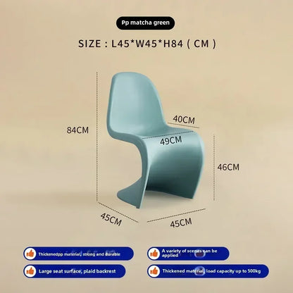 Dining chair transparent plastic chair Nordic home simple modern back chair makeup stool