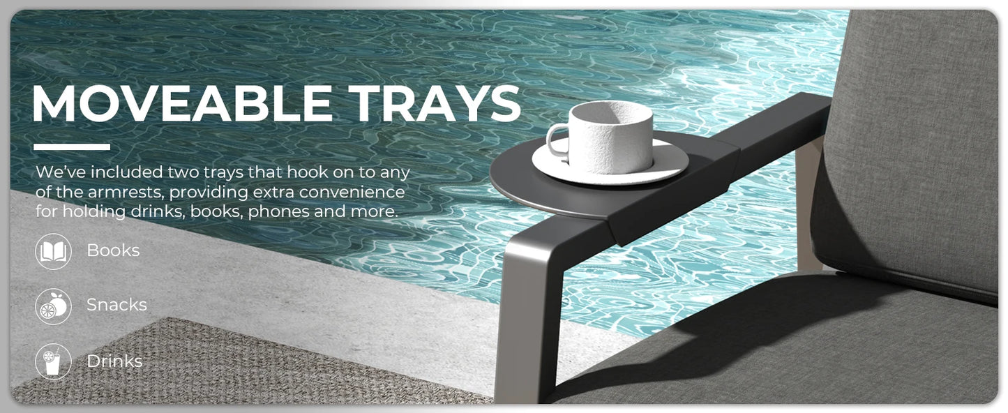 Ready to Ship Hot Sale Metal Outdoor Sofa Set Weather Resistance Patio Conversation Set Waterproof Garden Sofa Set Modern