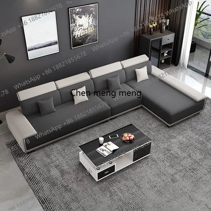 a55 Luxury Sectional Sofas Chaise Longue Bed Italian Modern Sofa Living Room Armchair Muebles Para El Hogar Home Furniture