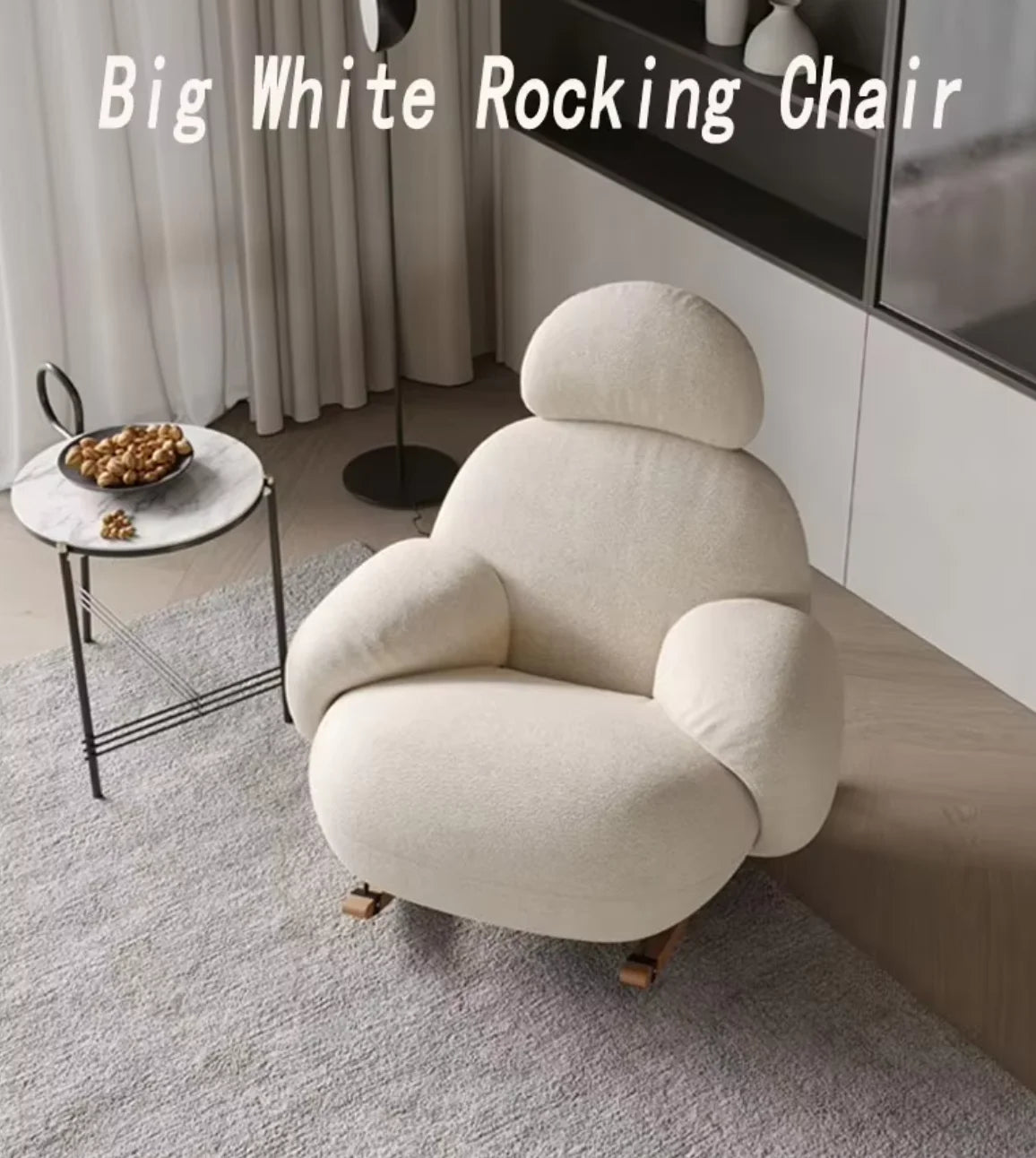 Nordic Modern Luxury Living Room Chairs Sofa Rocking Lounge Single Lazy Reclining Adult Bedroom Relax Magical Furniture