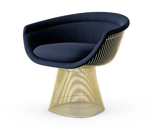 Italian modern designer stainless steel leisure single chair creative villa model room art reception chairP