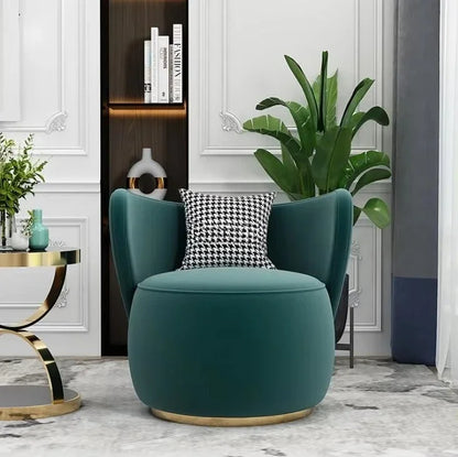 -Italian Style Luxury Lounge Chair Living Room Chair Sofa Stainless Steel Interior Armchair Home Hotel