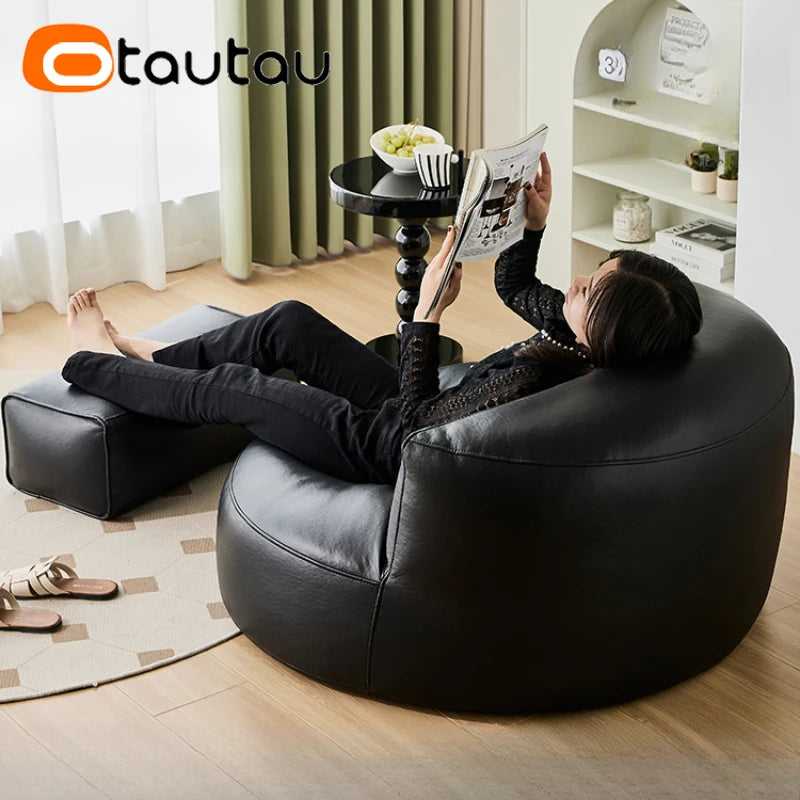 OTAUTAU Faux Leather Bean Bag Cover SF511【No Filler Inside! You Need To Buy Filler By Yourself !】