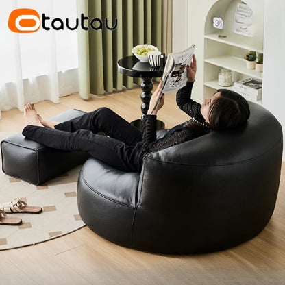 OTAUTAU Faux Leather Bean Bag Cover SF511【No Filler Inside! You Need To Buy Filler By Yourself !】
