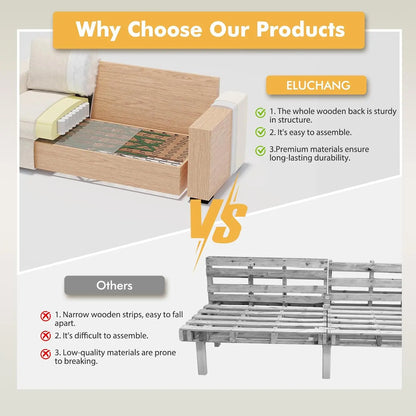 ELUCHANG 85" Modern Sofa Couches for Living Room, 3 Seater Sofa, Natural Linen Deep Seat Sofa with Upholstered Cushion