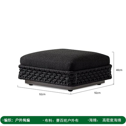 Outdoor rattan sofa, courtyard bed recliner, villa outdoor Nordic simple white bantam L-shaped sofa