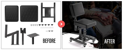 TAIDU Multi Functional Tattoo Bench Leathery Back Adjust Tattoo Chair Steel Frame Lift Tattoo Salon Chairs For Tattoo Artist