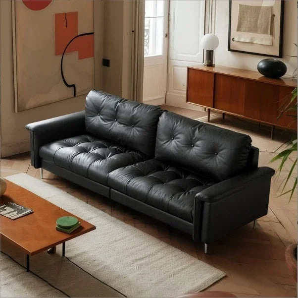 Modern Retro Luxury Living Room Furniture Factory-Price Sectional Sofa Set Single Faux Leather Lounge Chair Corner Sofa Hotels