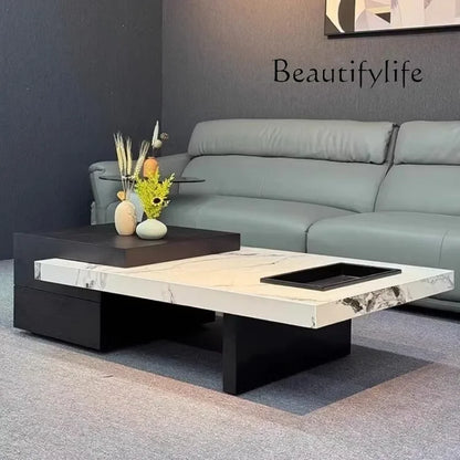SS Italian Unique Coffee Table Luxury Nordic Living Room Modern Side Table Minimalist Center Writing Mesa Auxiliar Home Furnitur