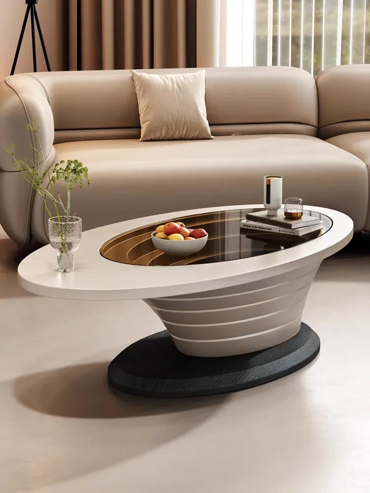 Petite et simple taille d'appartement, table à thé moderne de luxe légère 2025, haut de gamme, livraison une pièce
