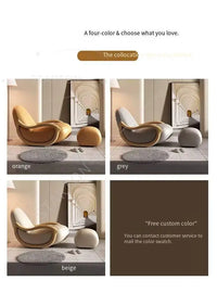 Italian Living Room Chair, Simple White Design, Lazy Designer Recliner, Comfy Armchair Sofa, Fauteuil Salon Home Furniture