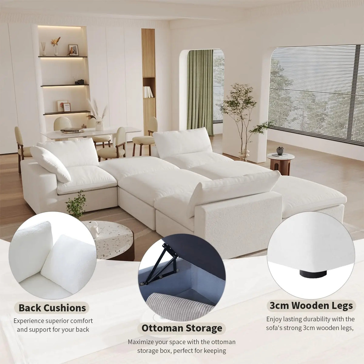 Living Room Apartment Hotel Furniture Sofa Modular Combination Sofa Set