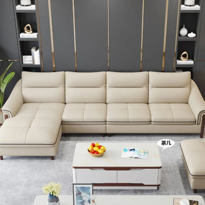 Sofa living room simple modern one layer cowhide corner combination furniture