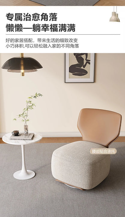 Single Sofa Chair Cream Wind Lazy Sofa Backrest Small Chair Living Room Balcony Leisure Chair Luxury Modern Sofa Furniture