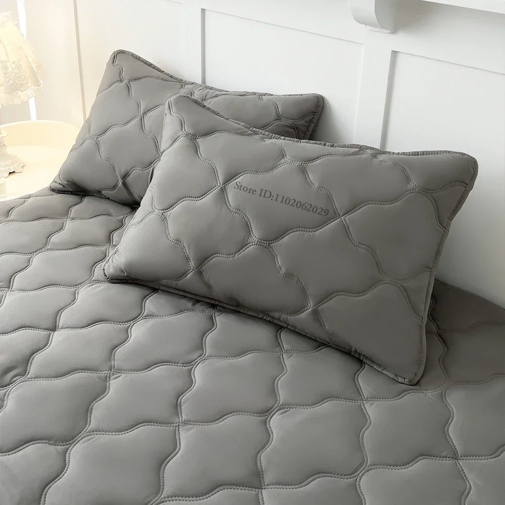 Fitted Bed Sheet Protector Breathable Waterproof Bedspreads Cover Anti-mite Anti-bacterial