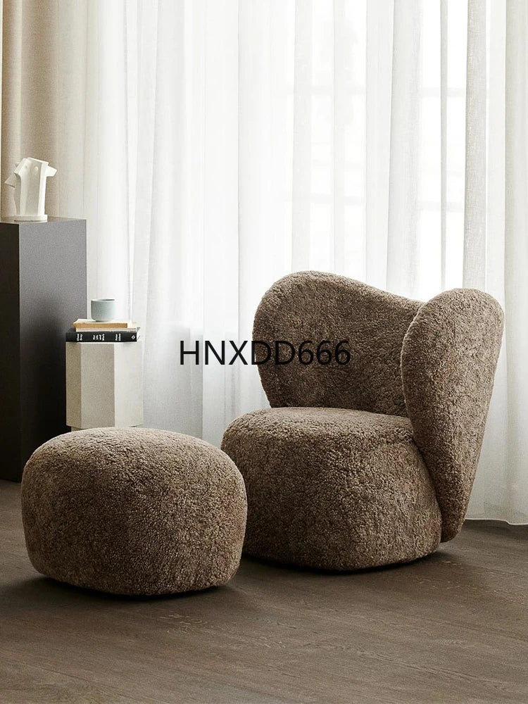 Villa Use Swivel Base Upholstered  Accent Chair Contemporary Lounge Sofa Chairs for Hotel Lobby